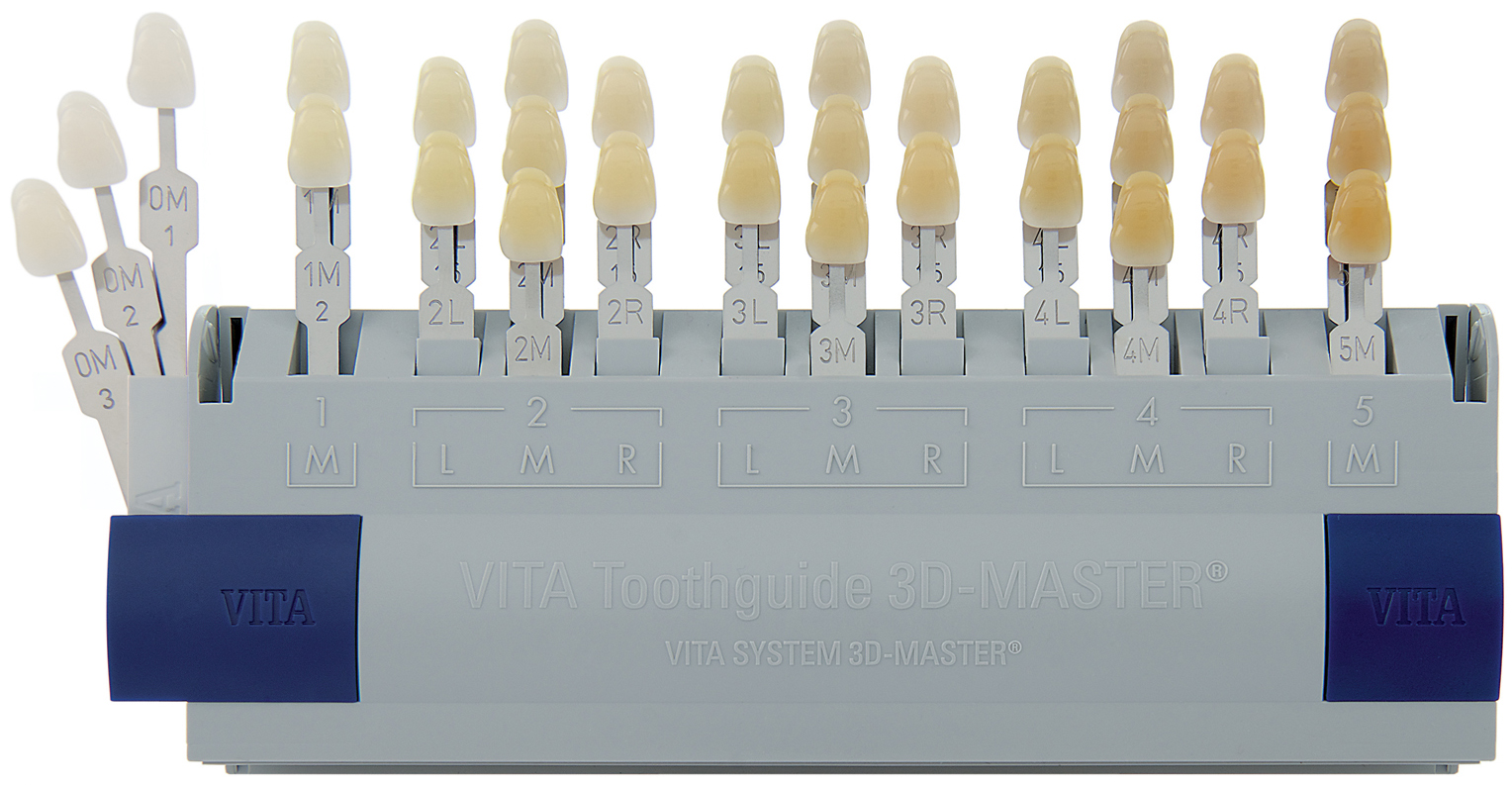 VITA 29 Color Dental Resin Tooth Guide – 3D Master With Bleached Shades